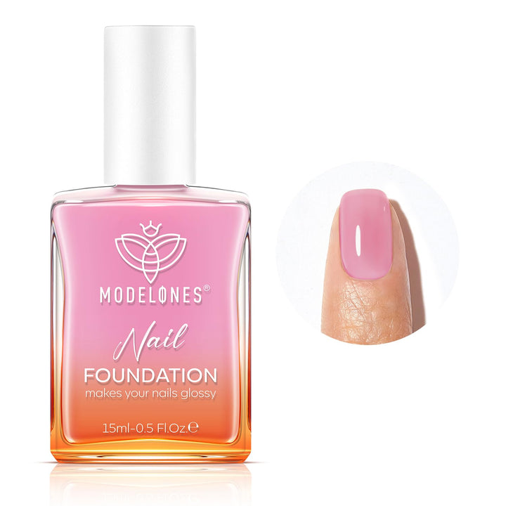 Nail Strengthener, Milky White Nail Polish Natural Nail Concealer Foundation Air Dry Nail Growth Polish for Damaged Nails Imperfection Masking Gifts for Women 15Ml