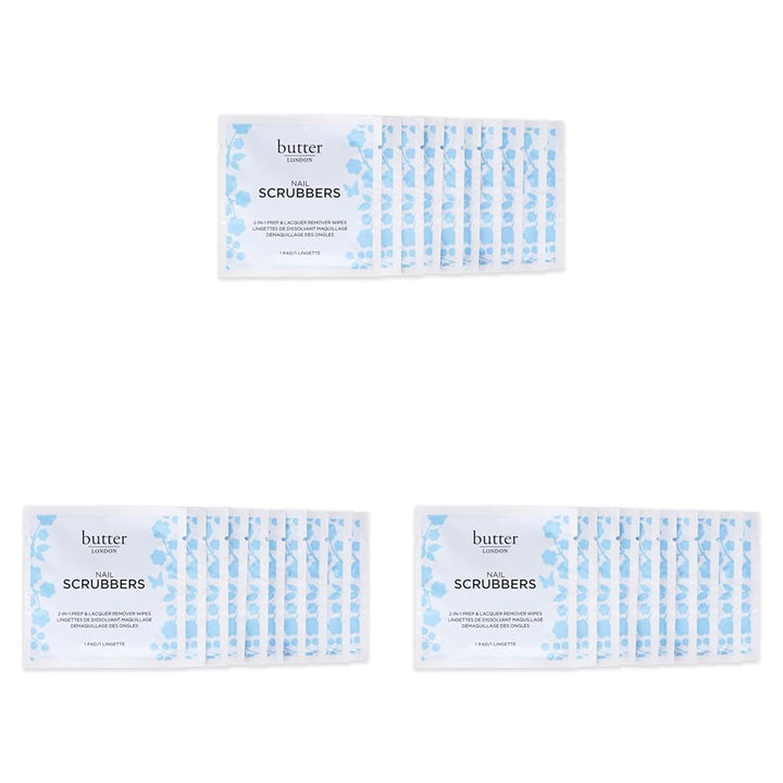 Nail Polish Remover Pads, Nail Scrubbers - 2-In-1 Prep & Lacquer Remover Nail Wipes - Travel-Friendly Gel Fingernail Polish Remover - Cruelty-Free, Paraben-Free & Gluten-Free