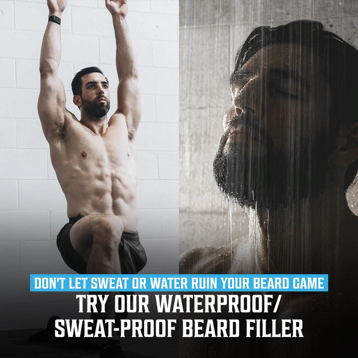 Beard Pen (2 Pack) - Black Beard Pencil Filler for Men Lapiz Para Barba De Hombre - Beard Filler for Men Waterproof Beard Filling Pen Kit - Long Lasting Beard Filler Pen with Brush