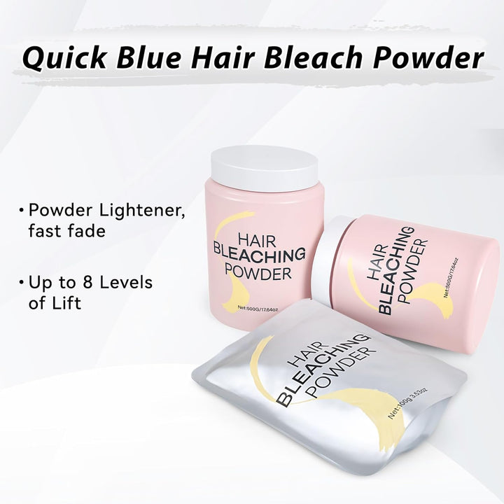 Hair Bleach Powder, Professional Lightening Bleach for Hair, Strong & Gentle Bleach Powder for Hair, Lift up to 8 Levels, Perfect for DIY Blonde Highlights & Lightening (100G/3.53Oz)