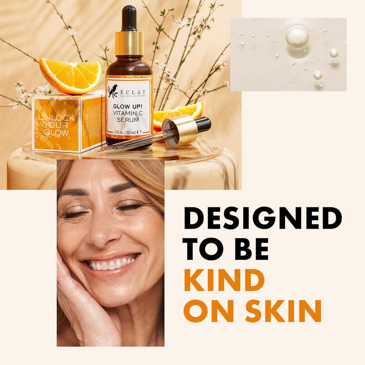 Vitamin C Face Serum - Skin Care for Dark Spots, Vitamin C Serum with Hyaluronic Acid, Ferulic Acid, & Vit E - anti Aging and Skin Brightening, Pure Vit C Facial Care - 30 Ml