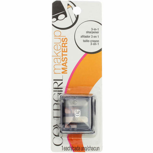 Makeup Masters 3-In-1 Pencil Sharpener, 1 Count (Packaging May Vary)