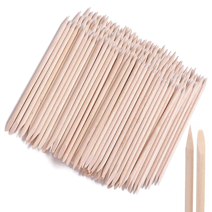 Nail Art Orange Wood Sticks, 50PCS Multi Functional Cuticle Pusher Remover Manicure Pedicure Tool,4.5 Inch