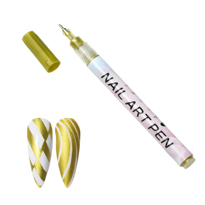 Nail Polish Pens Quick Dry, 1 PCS Nail Art Pen, Nail Art Markers, Acrylic Paint Pens, Nail Pencil, DIY Drawing Painting Liner Pen, Nail Design for Nails DIY French Manicure (White)