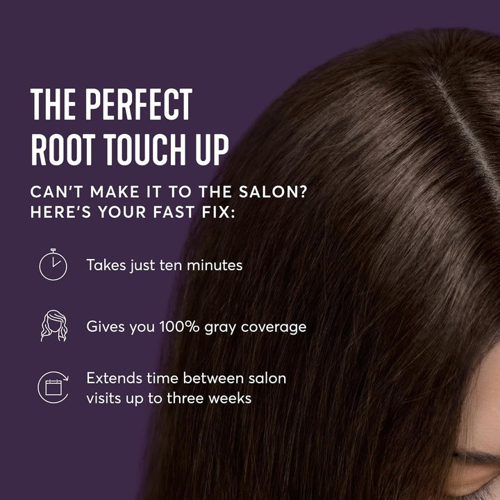 Root Perfection Permanent Root Touch Up, Dark Brown 5N Calabria, 10 Minutes for 100% Gray Root Coverage, Ammonia-Free Hair Dye, Two Applications