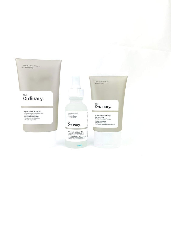 The Ordinary the Daily Set, Daily Skincare Routine with Squalane Cleanser, Hyaluronic Acid 2% + B5, and Natural Moisturizing Factors + HA | Skin Care Set