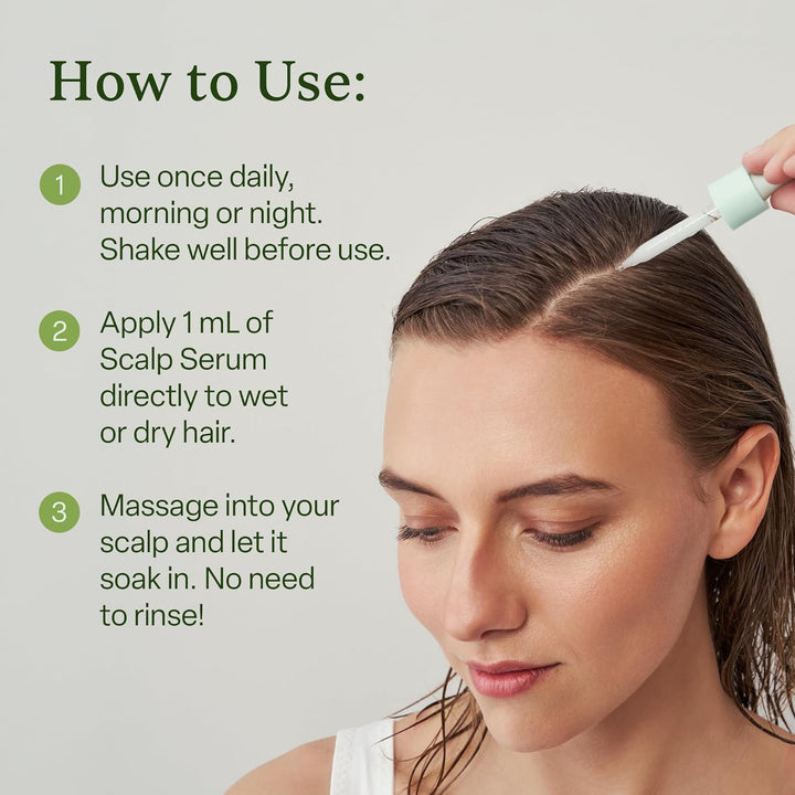 Scalp Serum for Thinning Hair Clinically Tested, Non-Greasy Formula with Amino Acids, Caffeine & Rosemary Oil Promotes Healthy Scalp & Fuller-Looking Hair, Reduces Oil & Product Buildup