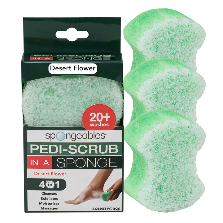 Spongables Pedi Scrub Foot Exfoliating 20+ Wash Sponge