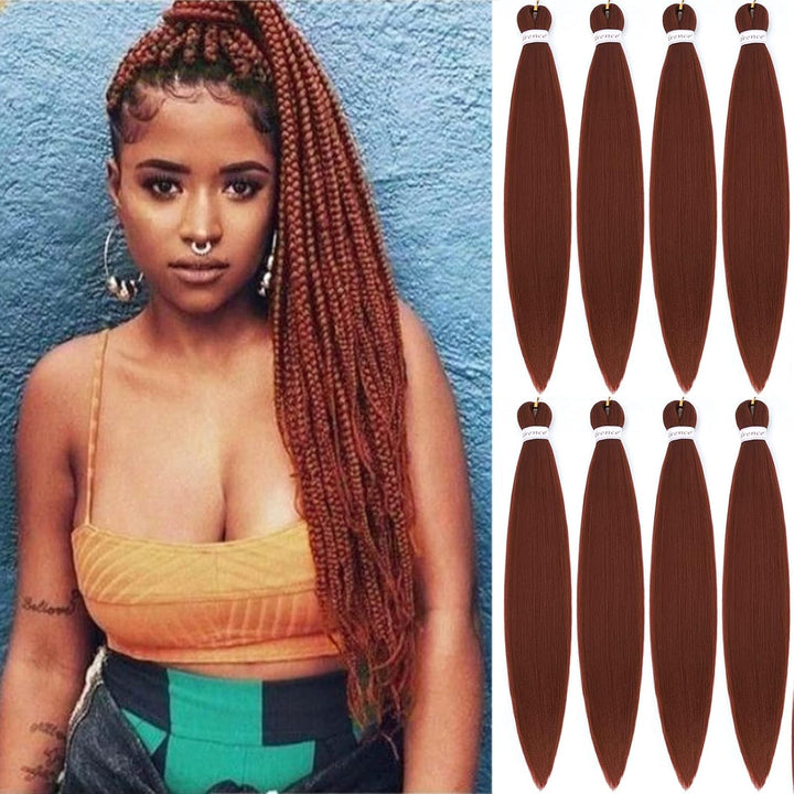 Purple Braiding Hair Pre Stretched Long Braid 30 Inch 2 Packs Professional Braiding Hair Extensions Synthetic Crochet Twist Braids (30 Inch, Purple)