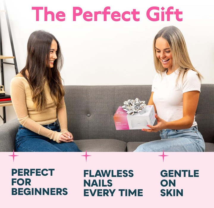 UV LED Nail Lamp, Nail Dryer for Gel Polish UV Light for Nails with Sensor 2 Timers SUN9C Pink Gift for Women Girls