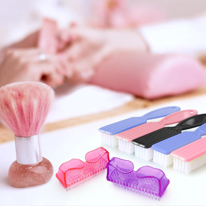 8 PCS Nail Brush for Cleaning Fingernails, Handle Grip Nail Scrubber Brush, Cleaner Brushes Manicure Tools Scrub Brushes Kit, Toenail Brush to Clean under Nails Pedicure Foot Small Brush Women Men