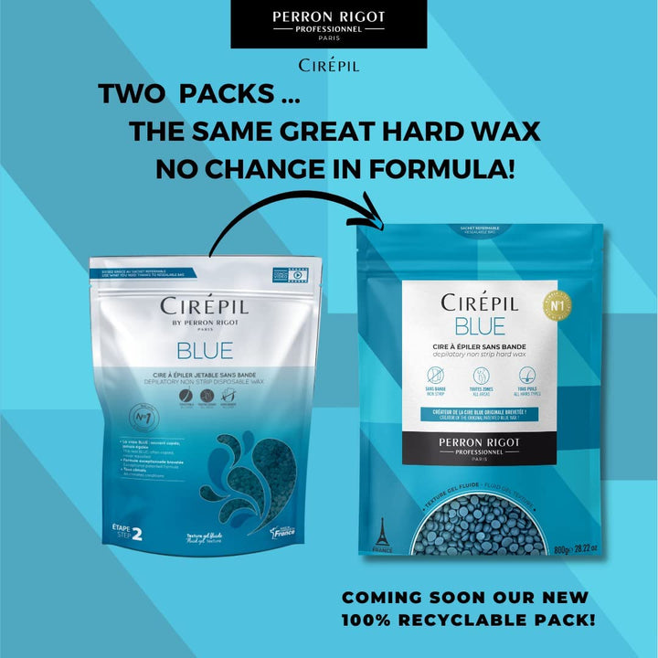 - Blue - 400G - 14.11 Oz Wax Beads Bag - All-Purpose, Unscented & No Strip Needed - Perfect for Sensitive Skin - Fluid Gel Texture, Easy Removal, Peel-Off Wax
