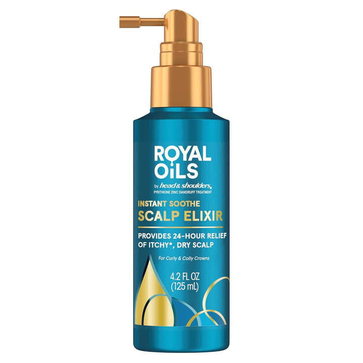 Royal Oils Scalp Elixir Treatment - Instant Soothe, Anti-Dandruff, Dry Scalp Relief & Hydration with Cooling Menthol & Peppermint Oil, 4.2 Fl Oz