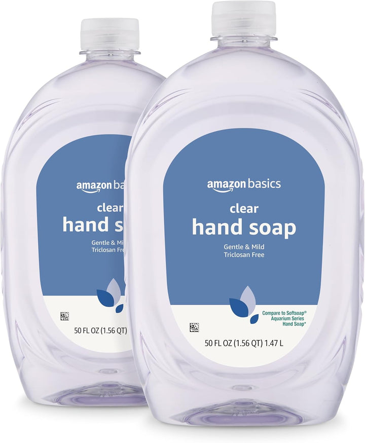 Gentle & Mild Clear Liquid Hand Soap Refill, Triclosan-Free, 50 Fluid Ounces, 1-Pack (Previously Solimo)