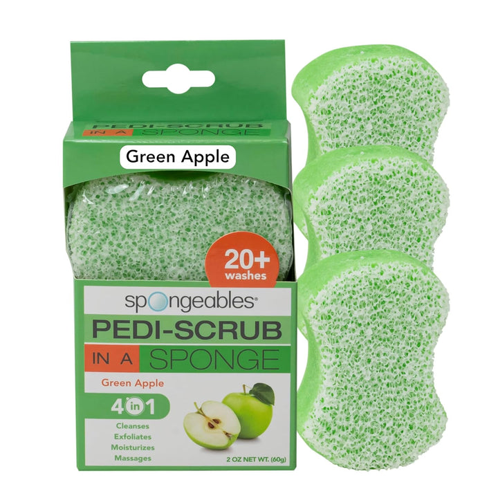 Spongables Pedi Scrub Foot Exfoliating 20+ Wash Sponge