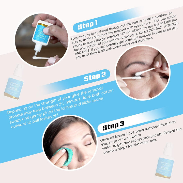 2 Pack Sensitive Lash Remover for Lash Extensions - Clear Eyelash Extension Remover Gel - Fast-Acting Lash Extension Remover, Efficient Lash Glue Remover 15 Ml Ea -  Lashes