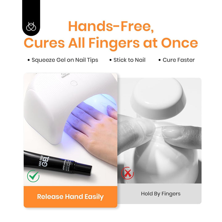 Beetles 2Pcs*20G Solid Nail Glue Gel, Tipex Soft Nail Tips Glue Super Strong for Acrylic Nails Extension Fake Nails Press on Nails, Christmas Nail Art, U V Light Required