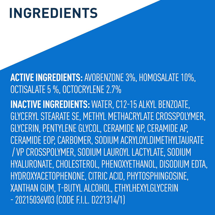 Ultra-Light Moisturizing Lotion with SPF 30, Daily Face Moisturizer with SPF, Formulated with Hyaluronic Acid & Ceramides, Broad Spectrum SPF, Oil Free, Matte Finish, 1.7 Ounce