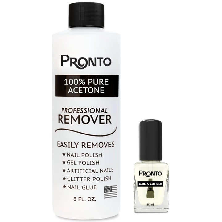 100% Acetone Gel Nail Polish Remover - Gel Polish Remover for Nails | Acetone Nail Polish Remover for Nails for Removal of Glue, Gel, Acrylic & Dip | Gel Polish Remover, 8 Fl Oz