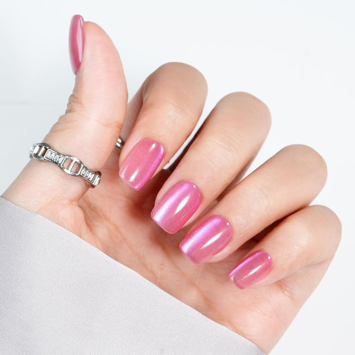 Press on Nails Short -  Acrylic Press on Nails Red, Square Glue on Nails with Nail Glue, Fit Perfectly & Natural Stick on Nails in 16 Sizes - 32PCS Soft Gel Kit, Wine Red