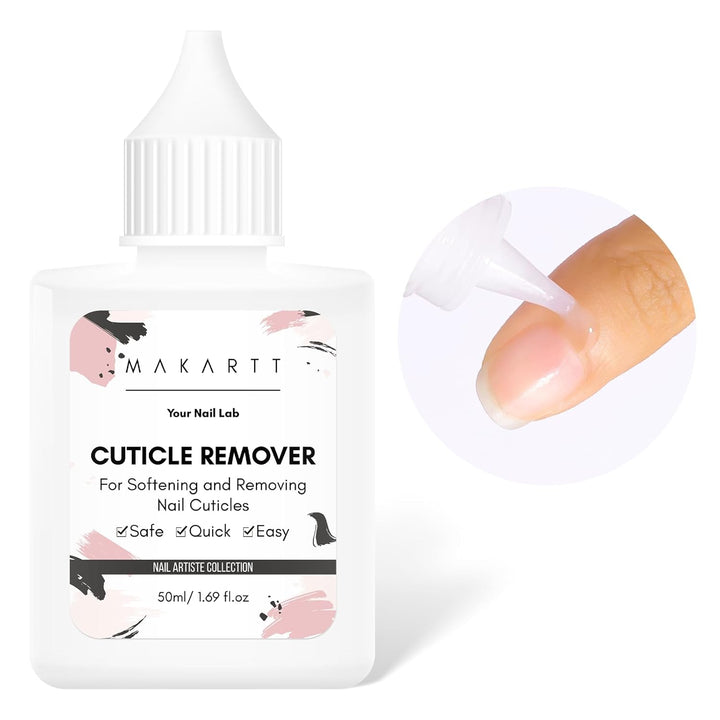 Cuticle Remover Liquid, 50Ml Professional Instant Softener Cream for Dry Cuticles, Salon-Quality Nail Care Dissolver for Manicure & Pedicure Use