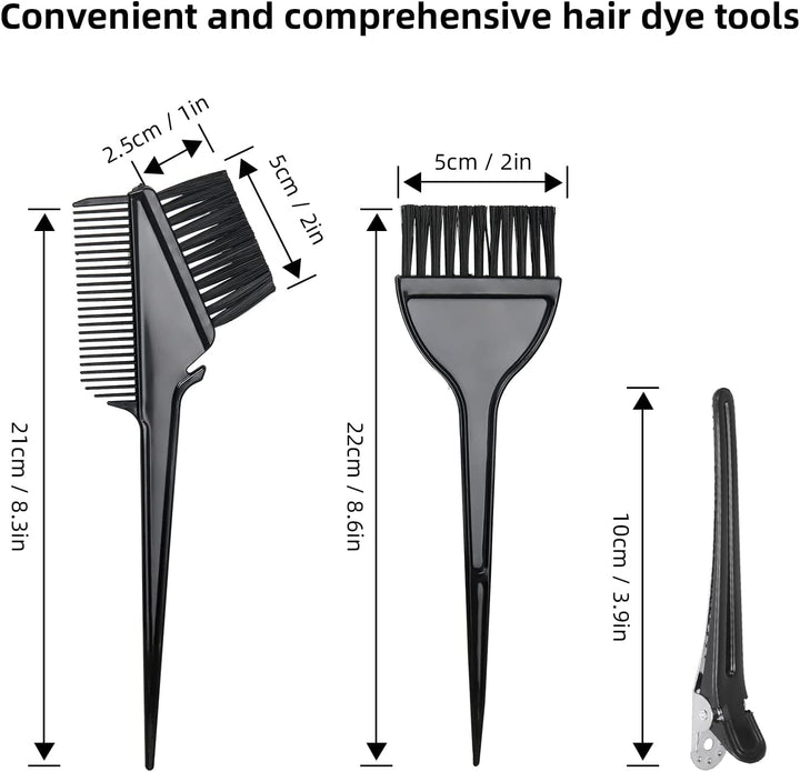 16 Pieces Hair Dye Coloring Kit- Hair Tinting Bowl, Hair Agitator, Dye Brush, Ear Cover, Hairpin, Hair Coloring Cape for Hair Dye Tools