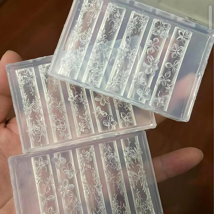 3D Flowers Nail Mold Silicone Nail Tools Spring Flower Nail Charms Resin Molds Nail Art for Accessories Nail Supplies