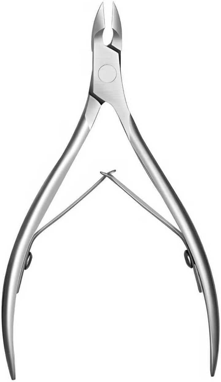 Cuticle Trimmer with Cuticle Pusher, Nail Cuticle Remover Nipper – Silver Stainless Steel Sharp Blades, Manicure Tools with Double Spring, Nail Care & Pedicure Tools