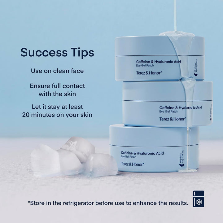 under Eye Patches for Dark Circles - 60 Korean Hydrogel Masks for Puffiness, Bags with Caffeine, Hyaluronic Acid, Niacinamide - Undereye Brightening, Hydrating, Anti-Wrinkle & Cooling