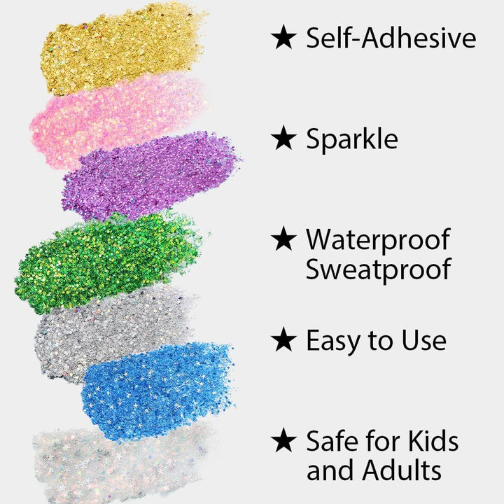 Purple Body Glitter Stick,Singer Concert Outfit Face Glitter Makeup for Women,Hair Glitter Gel for Kids,Festival Rave Pride Accessories,Mermaid Sequins Chunky Glitter Face Paint,0.56Oz