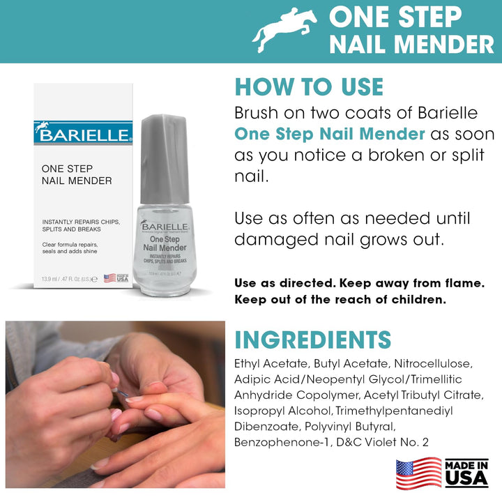 One Step Nail Mender .47 Oz. - Repairs Split, Chipped and Damaged Nails Clear