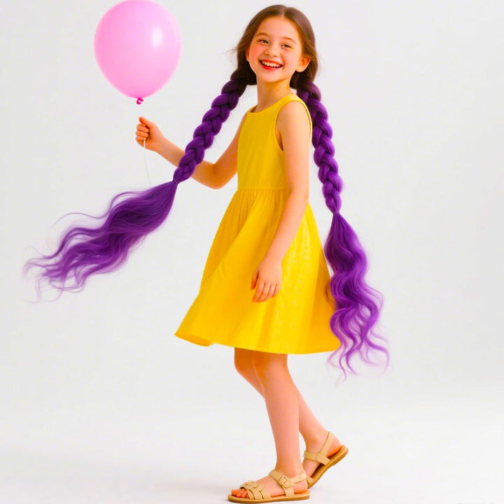 Purple Braiding Hair Pre Stretched Long Braid 30 Inch 2 Packs Professional Braiding Hair Extensions Synthetic Crochet Twist Braids (30 Inch, Purple)