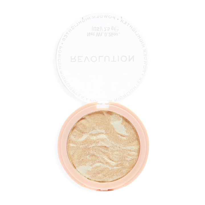 Revolution, Reloaded Pressed Powder Highlighter, Intensely Pigmented for a High Impact Dewy Finish, Dare to Divulge, 0.22 Oz