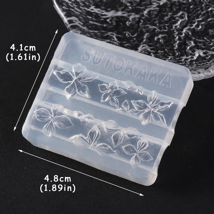 3D Flowers Nail Mold Silicone Nail Tools, Hawaii Hibiscus Floral Petal Nail Design Resin Molds Nail Art Carving Template for Resin Manicure Decorations Accessories DIY Nail Supplies