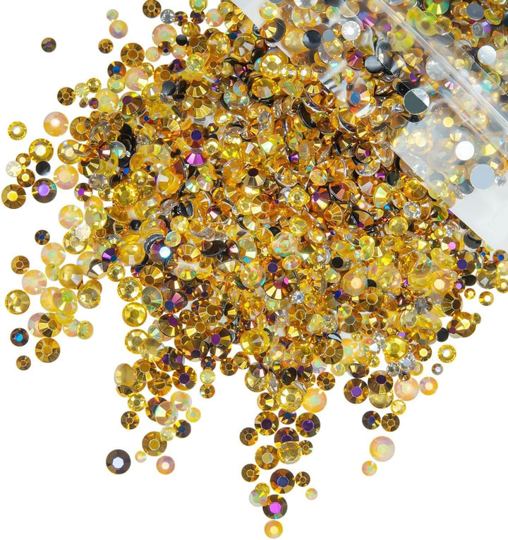 51G White Half Pearls for Crafting 4Mm 5Mm 6Mm 8Mm 10Mm Mix Sizes Pure White Flatback round Beads Charms for Nails Face Eyes Makeup Tumblers Bottles DIY Crafts Bedazzling Clothes Shoes Phones