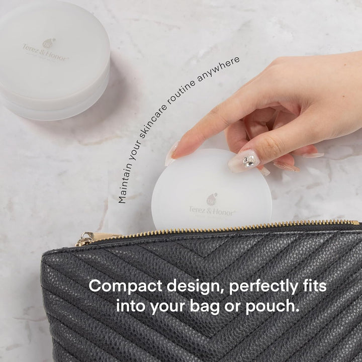 Small Travel Containers for Skincare: Korean Mini Containers with Lids for Toner Pads & under Eye Patches DIY - Travel-Friendly, Reusable, Leak Proof Skincare Storage Made in Korea - 1 Empty Pack