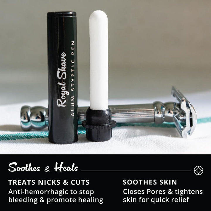 Alum Styptic Pen - Styptic Alum Stick for Post Shaving Irritation & Heals Accidental Cuts (0.35 Oz) (1 PACK)