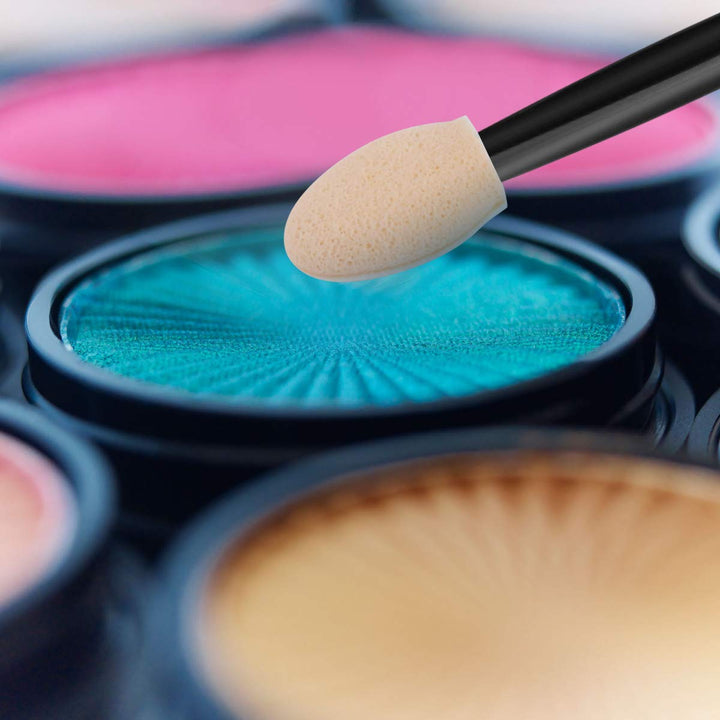 Eyeshadow Applicators Makeup Brushes - 60PCS Disposable Eyeshadow Brush, Dual Sides Eye Shadow Applicator Sticks, 2.44 Inch Eye Makeup Tools, Black