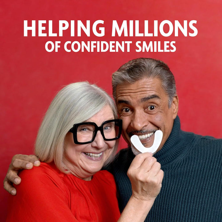 Secure Denture Adhesive Seals, Fresh Mint Uppers, Zinc-Free, All-Day-Hold, Mess-Free, 30 Count (Pack of 1)