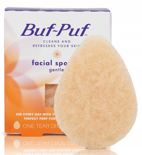 Buf-Puf Gentle Facial Sponge, Dermatologist Developed, Removes Deep down Dirt & Makeup That Causes Breakouts and Blackheads, Reusable, Exfoliating, 1 Count