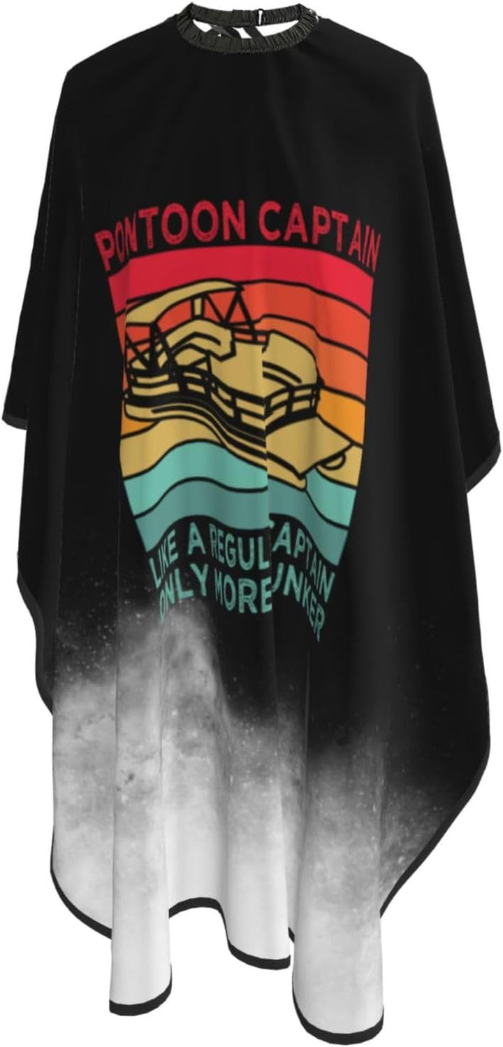 Pon-Toon Cap-Tain like a Regular Cap-Tain Professional Salon Barber Cape for Men Women - Hairdressing Hair Cutting Cape with Adjustable Snap Closure - Salon Equipment for Hair Stylist 55 X 66 Inches