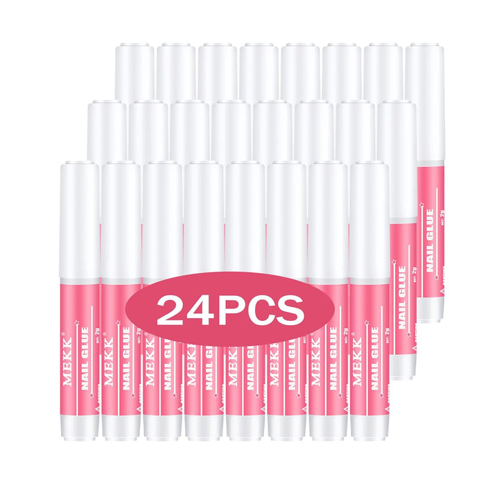 Nail Glue,Super Strong & Long-Lasting Nail Glue for Acrylic Nails,Press Ons & Nails Tips,Professional Adhesive for Nail Art Supplies,0.07Oz/Pcs (12PCS)