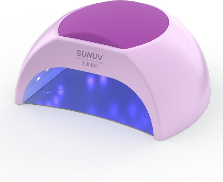 SUN2C UV Light for Nails, UV LED Nail Lamp with 4 Timer Settings, Curing Lights Compatible with All Gel Polish Rose