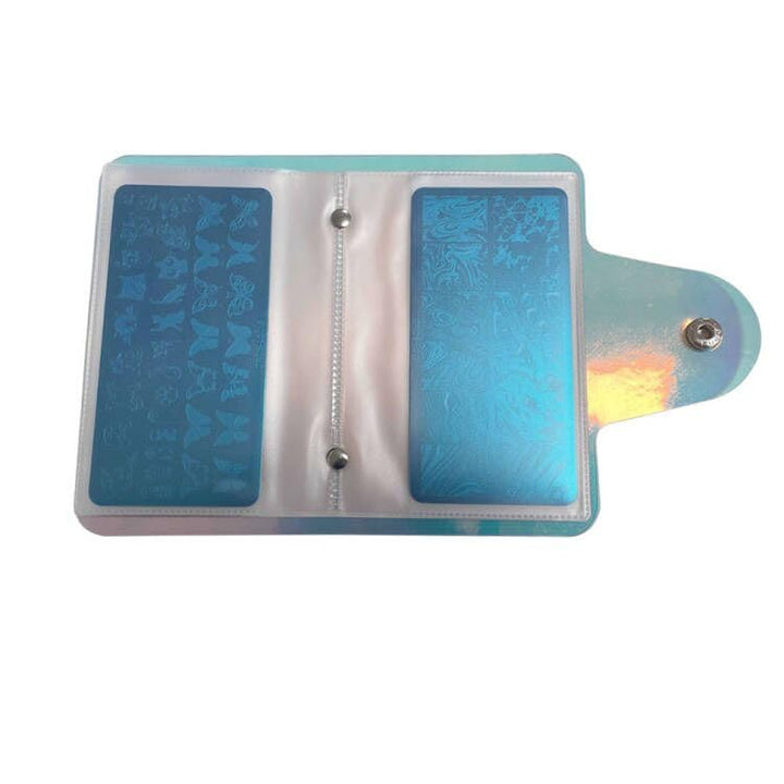 21 Pcs Nail Stamp Plates Set 16 Plate 2Stamper and 2 Scraper 1Storage Bag Nails Art Stamping Plate Scraper Stamper Set Leaves Flowers Animal Nail Plate Template Image Plate Set