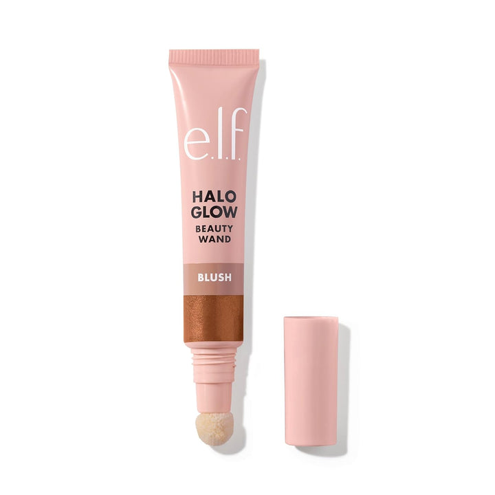 Halo Glow Blush Beauty Wand, Liquid Blush Wand for Radiant, Flushed Cheeks, Infused with Squalane, Vegan & Cruelty-Free, Pink-Me-Up