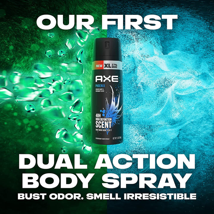 Body Spray Deodorant for Long Lasting Odor Protection, Phoenix Deodorant for Men Formulated without Aluminum 4Oz 4 Count