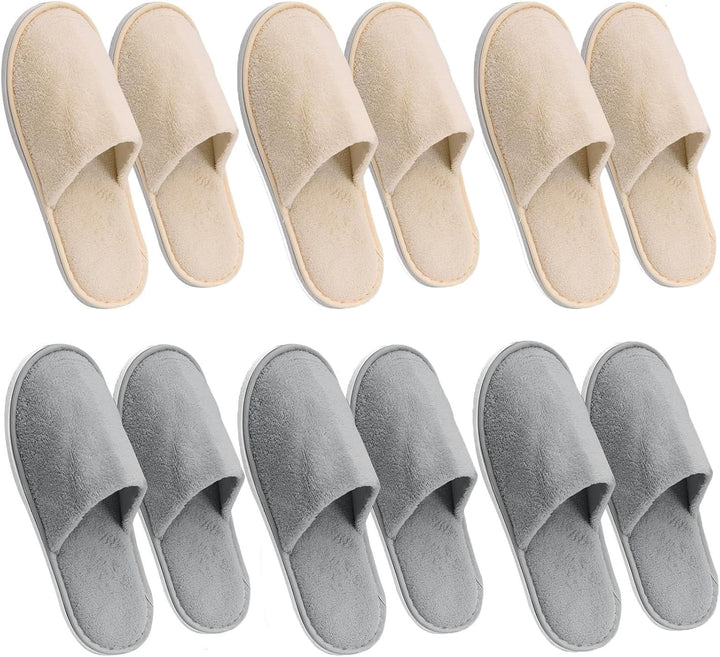 House Slippers - Washable Spa Slippers Non Slip Indoor Guest Slippers for Shoeless Home, Women & Men