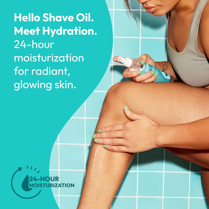 2-In-1 Shave Oil & Moisturizer, Fragrance Free, 7.3Oz | Shaving Oil, after Shave for Women Bikini Area Moisturizer with Vitamin E and Aloe, Shaving Cream Alternative, 7.3 Fl Oz