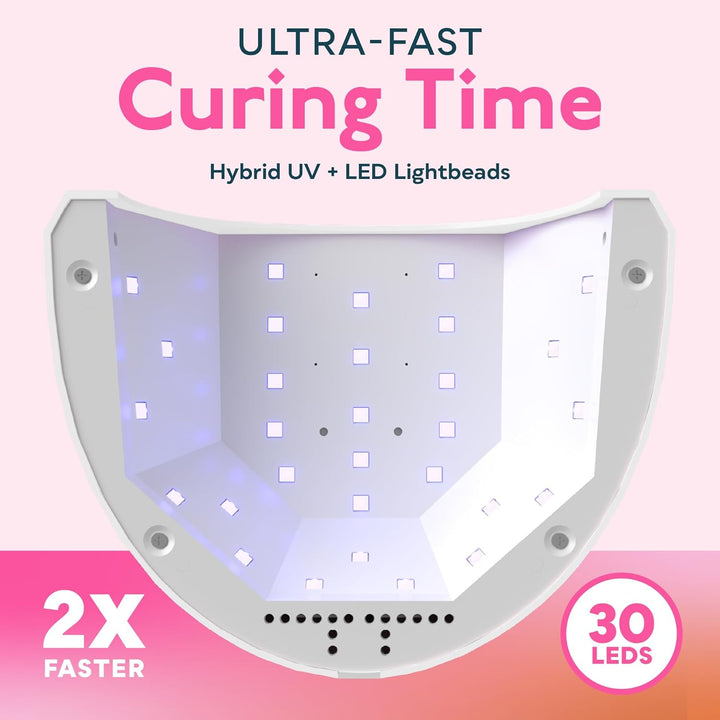 UV LED Nail Lamp, Gel Light for Nail Polish UV Dryer with 3 Timers Sunone White