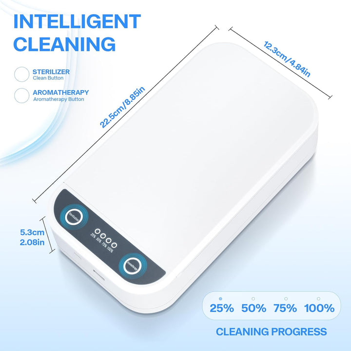 Nail Tool Sterilizer with Blue Light,Portable USB Sterilizer for Nail Tools Nail Cleaning Box Beauty Tool Cleaner Machine for for Nail Salon, Tweezers, Jewelry, Phone, Manicure Tools Cleaning